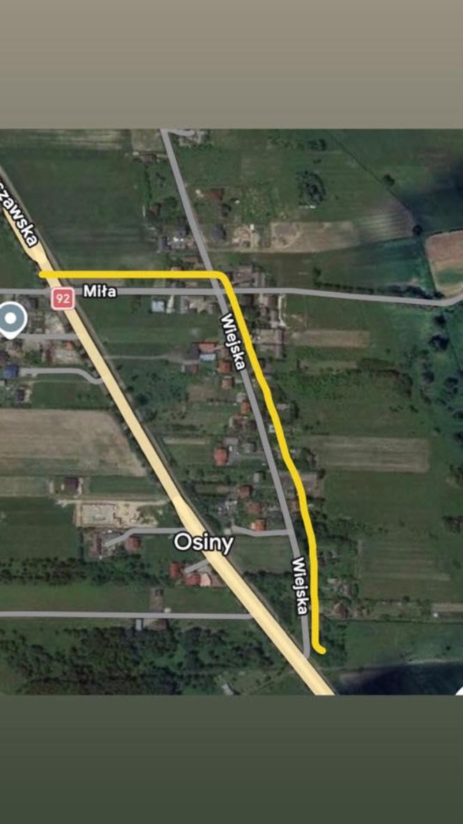 Nowe Osiny: dachowanie na DK-92