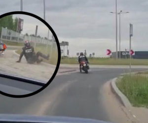 Policyjny pościg za Włochem na motorze. Nie miał prawa jazdy i przejechał na czerwonym