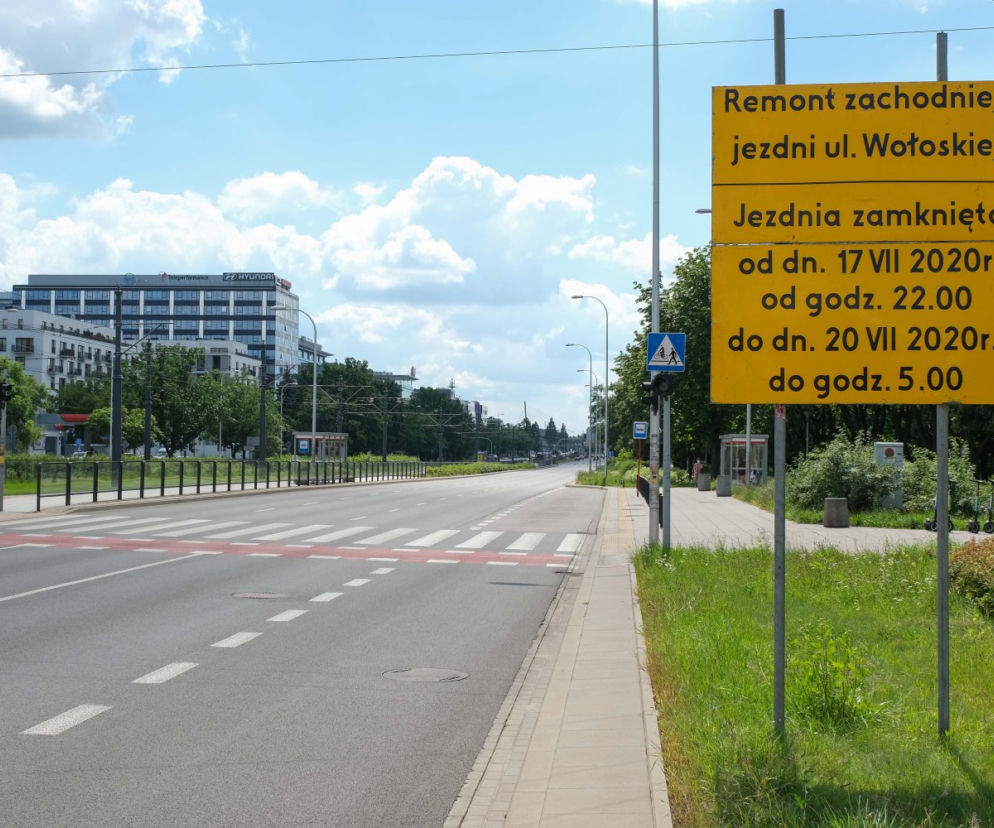 Weekendowy paraliż Mokotowa - remont ul. Wołoskiej