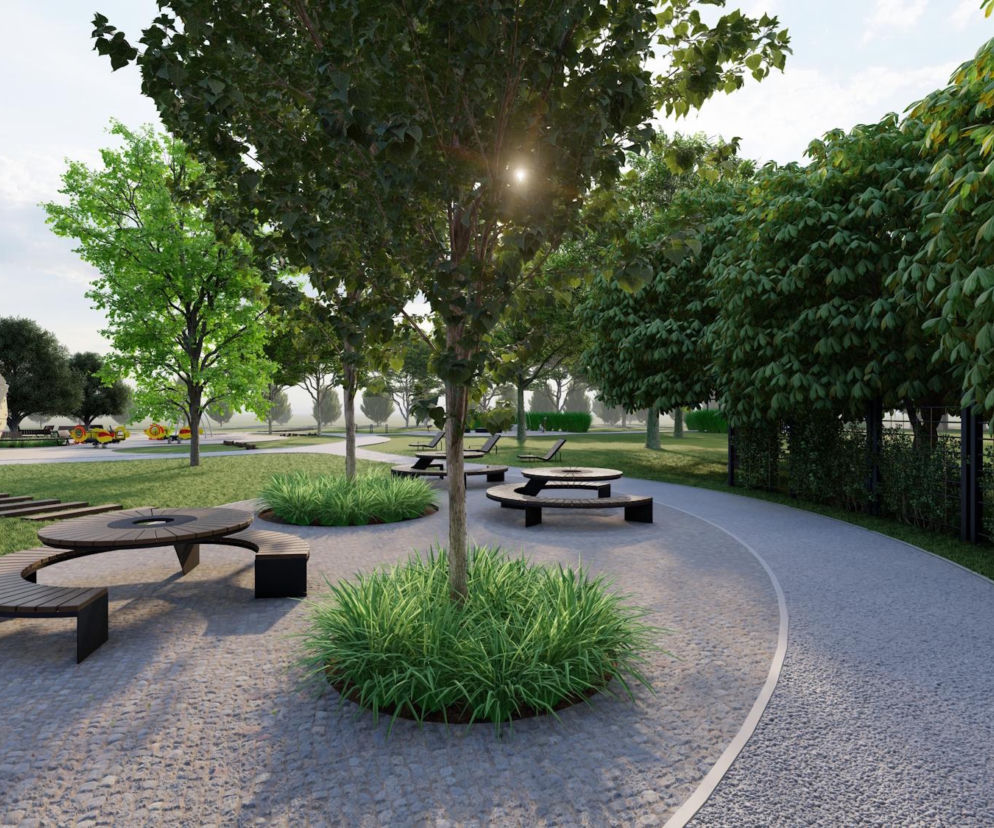 Wizualizacje parku południowego w Gliwicach