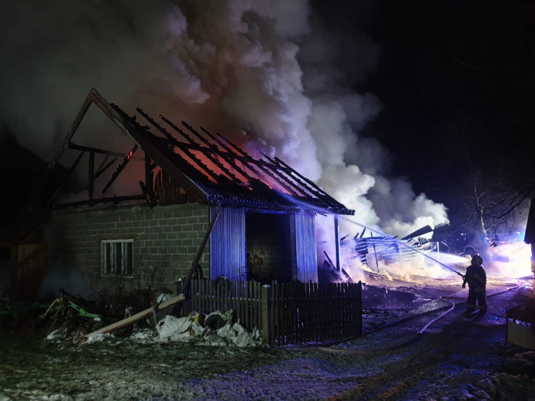 Pożar w Jastrzębi k. Ciężkowic