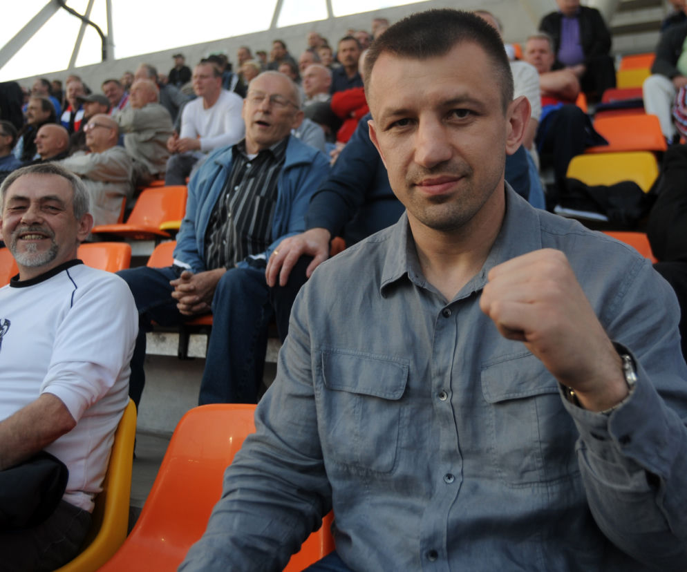 Adamek na trybunach