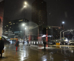 Pierwszy śnieg w Warszawie