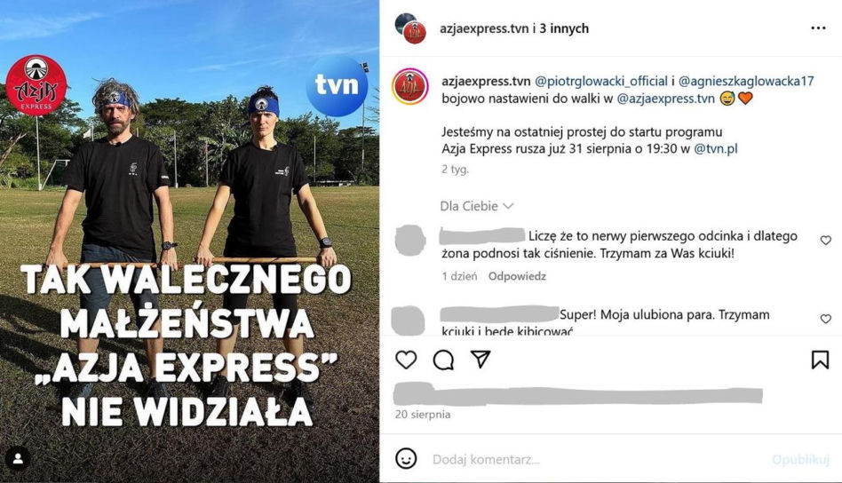 Piotr Głowacki z żoną w "Azja Express"