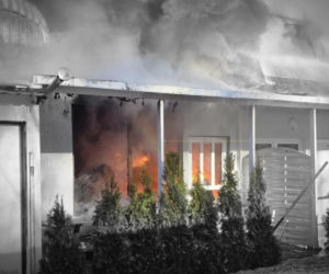 Pożar domków letniskowych w Pogorzelicy