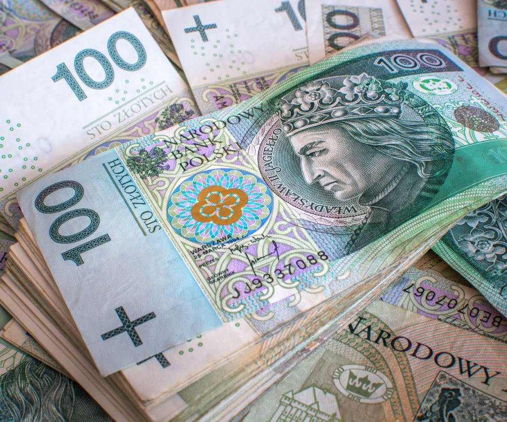 pieniądze/banknoty/złoty