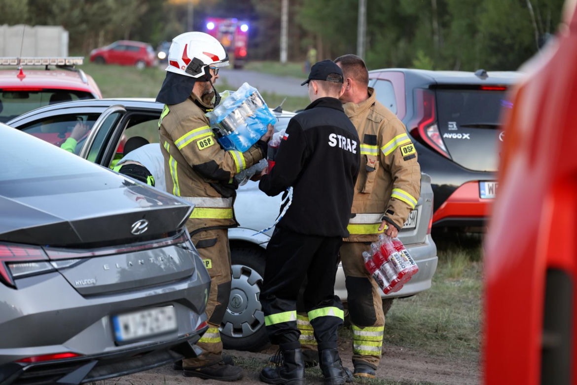 Pożar w powiecie wołomińskim