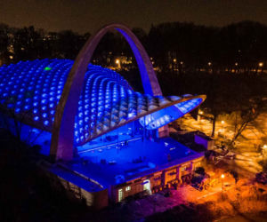 Spektakularna iluminacja Teatru Letniego w Szczecinie