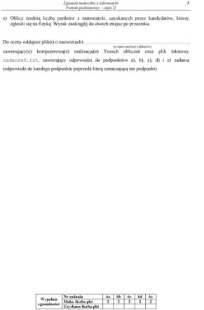 Matura 2012 - informatyka, poziom podstawowy