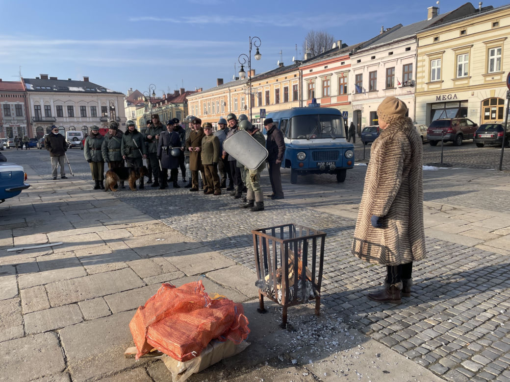 Inscenizacja z okazji 40. rocznicy wprowadzenia stanu wojennego