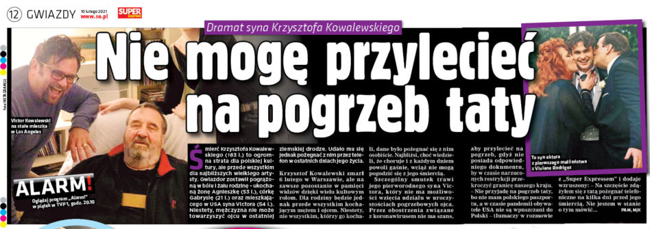 Minister ściągnie syna Kowalewskiego na pogrzeb 