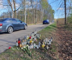 Miejsce wypadku Łukasza Litewki