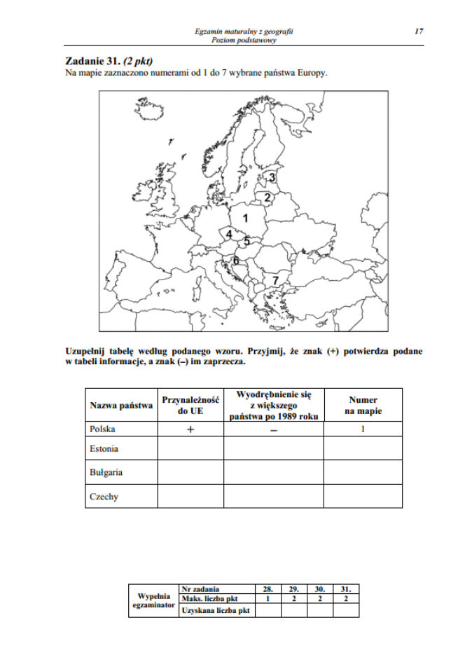 Geografia rozszerzona 2013