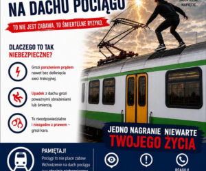 W kominiarkach wspinają się na pociągi i nagrywają. PKP ostrzega. Śmiertelny trend dotarł do Polski