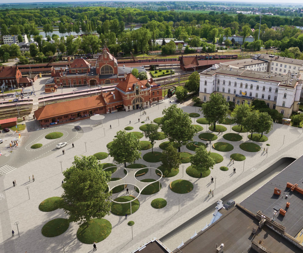 Plac Dworcowy w Opolu