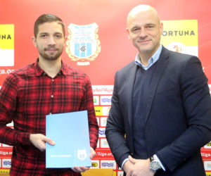 Jonatan Straus i Wojciech Kowalewski (prezes Stomilu Olsztyn)