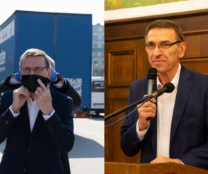 Mieszkańcy Olsztyna w maseczkach