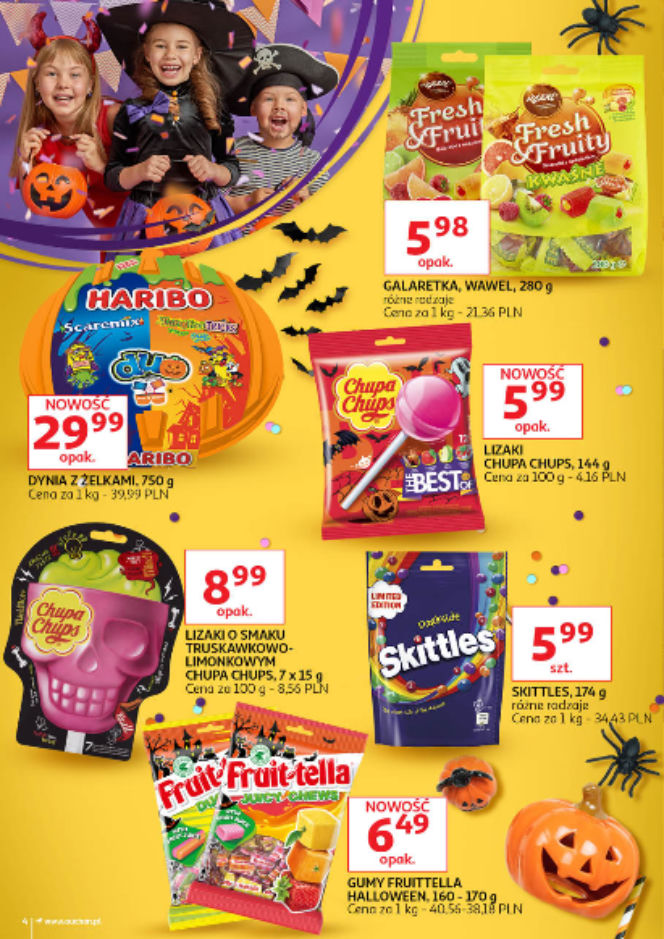 Słodycze na Halloween w Auchan