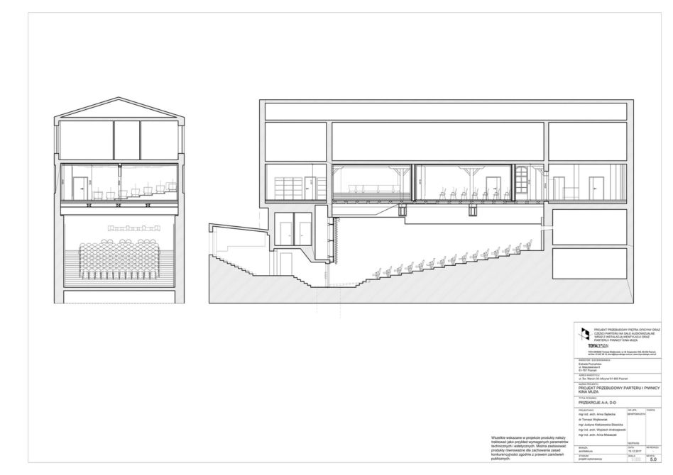 Modernizacja kina Muza w Poznaniu projektu TOYA DESIGN