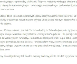 Chytra Malinowska żałuje dzieciom pieniędzy na wakacjach