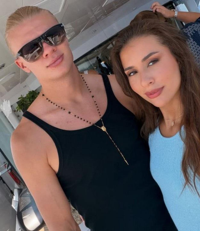 Erling Haaland i jego dziewczyna Isabel na wakacjach