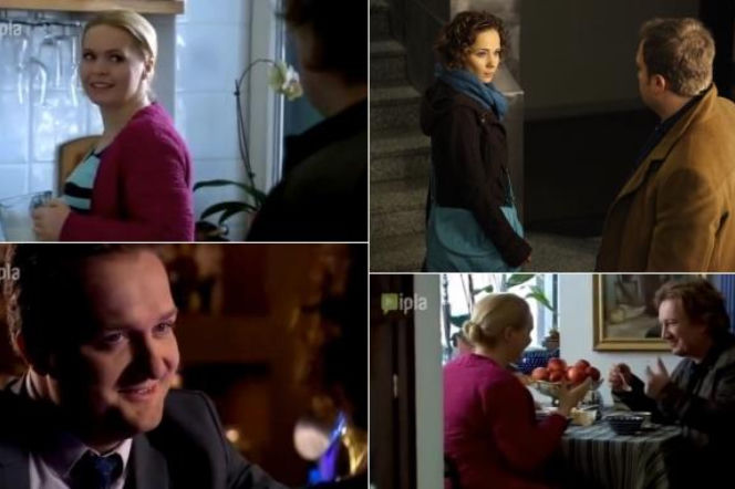 Przyjaciółki 2 sezon odc. 24. Paweł (Bartek Kasprzykowski), Anka (Magdalena Stużyńska), Krzysztof (Paweł Królikowski), Sylwia (Dominika Kojro)