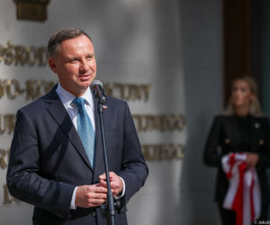 Lucień. Andrzej Duda z małżonką pod Gostyninem. Ważna uroczystość CBA [WIDEO, ZDJĘCIA]