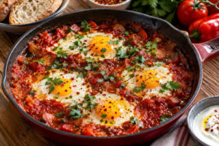Szakszuka w 20 minut. Jajka gotuję w pomidorach z papryką, chili i kminem rzymskim