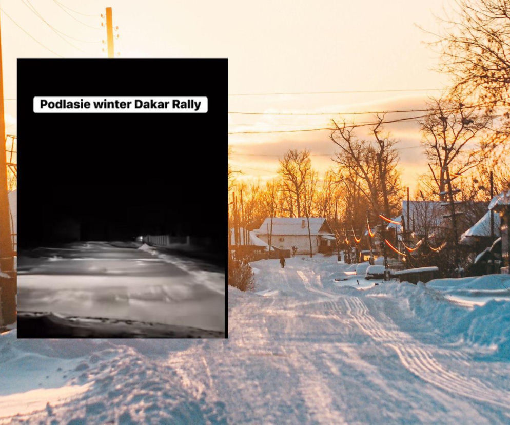 Na Podlasiu śniegowe wydmy niczym w Rajdzie Dakar. Zobacz wypad zaśnieżony drogami [WIDEO]