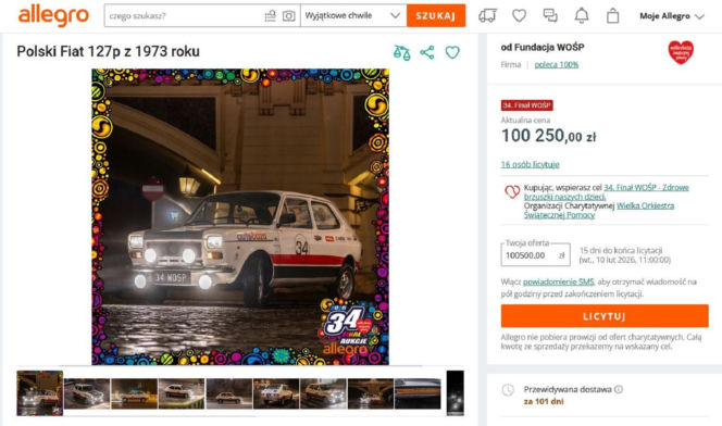 Te licytacje rozbiły bank na WOŚP! Sprawdź, które aukcje osiągnęły najwyższe kwoty