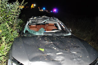 To koszmar kierowców jeżdżących po zmroku. Audi A5 zderzyło się z łosiem 