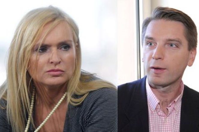 Olejnik i Lis na SZUBIENICE - skandaliczny transparent na meczu