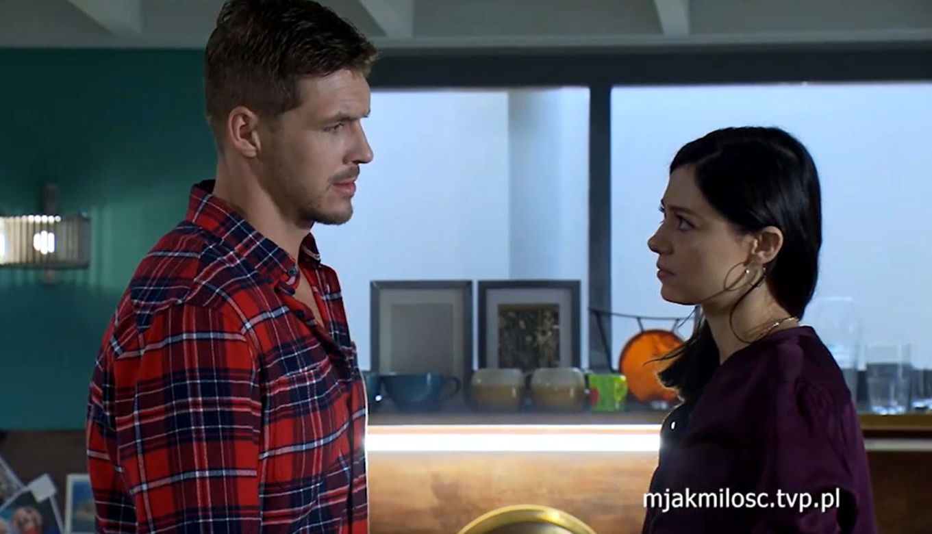 M jak miłość: Iza (Adriana Kalska), Marcin (Mikołaj Roznerski)