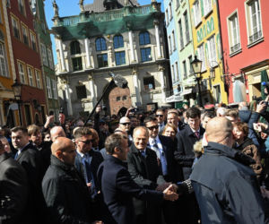 Emmanuel Macron już w Gdańsku i wzbudza ogromne zainteresowanie!