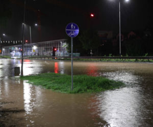 Zalane ulice Krakowa po ulewach