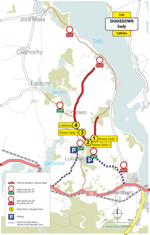 74. Rajd Polski 2017 - MAPA, odcinek testowy - OS 0, Shakedowsn Sady