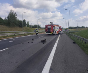 Wypadek na s7 w Zaleziance