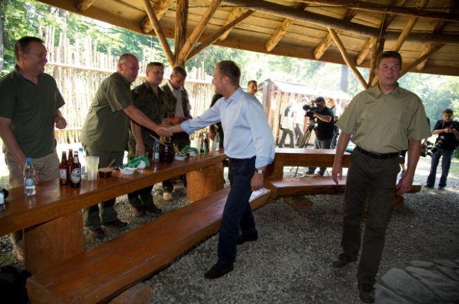 Donald Tusk w Bieszczadach