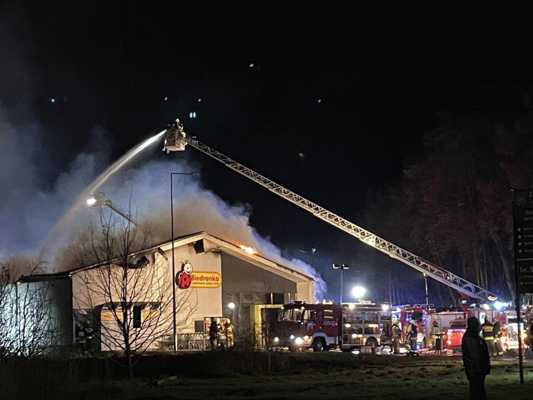  Pożar sklepu Biedronka w m. Mieścisko