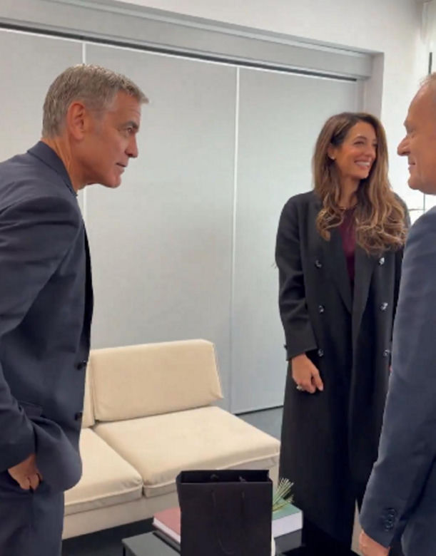 Premier Donald Tusk i George Clooney