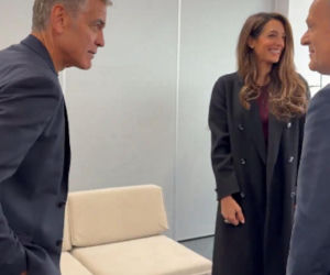 Premier Donald Tusk i George Clooney