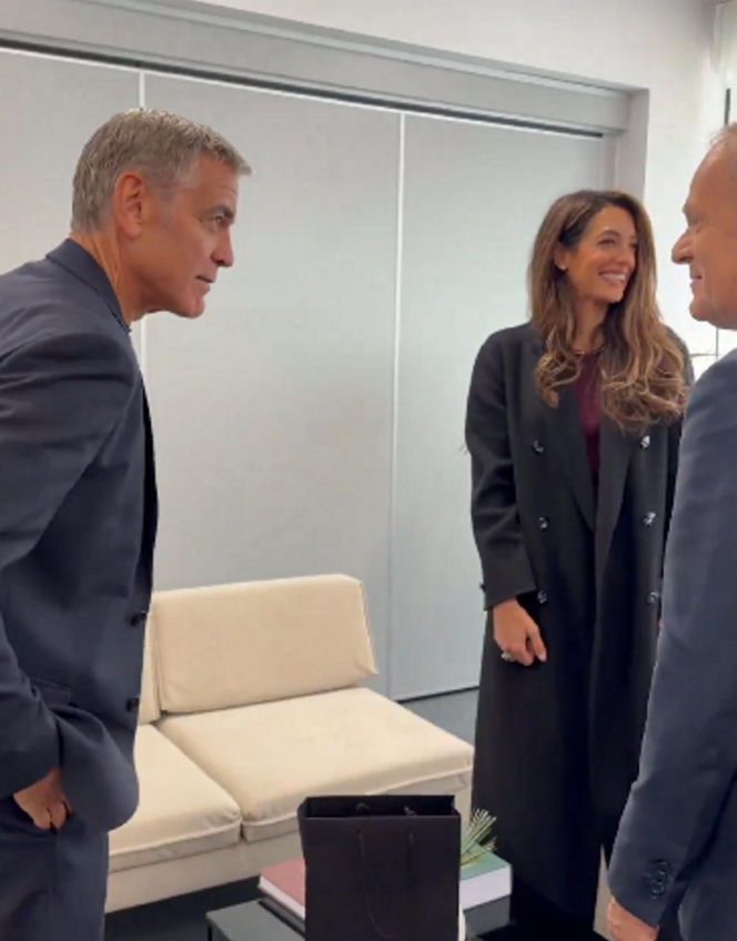Premier Donald Tusk i George Clooney
