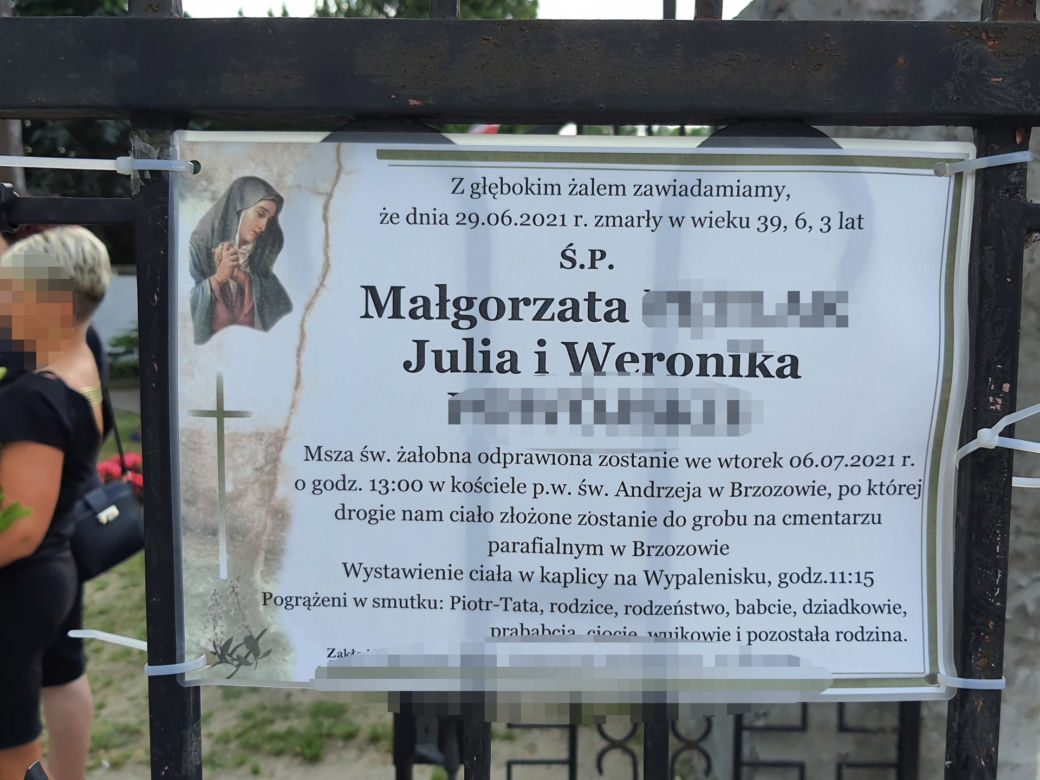 Pogrzeb ofiar wypadku w Elżbietowie