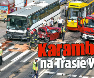 Karambol na trasie WZ