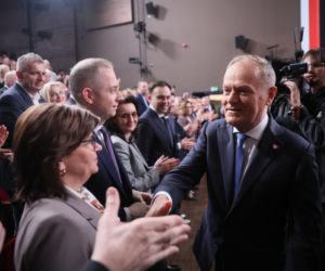 Premier Donald Tusk podczas Rady Krajowej Koalicji Obywatelskiej w Ursynowskim Centrum Kultury Alternatywy w Warszawie