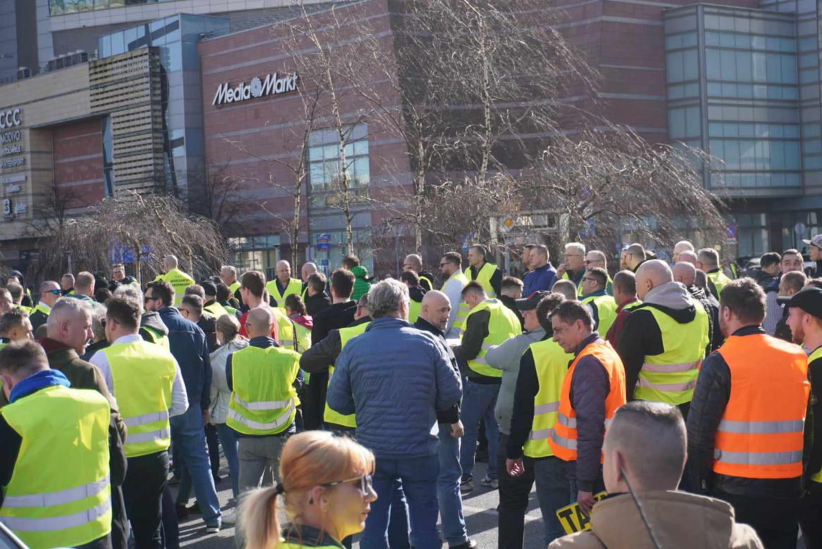 Strajk taksówkarzy w Warszawie (27.03)