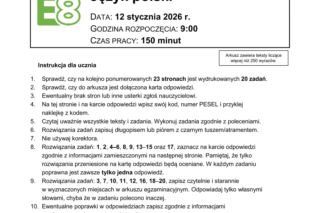 Próbny egzamin ósmoklasisty z polskiego 2026. Mamy arkusze CKE i odpowiedzi [12.01.2025]