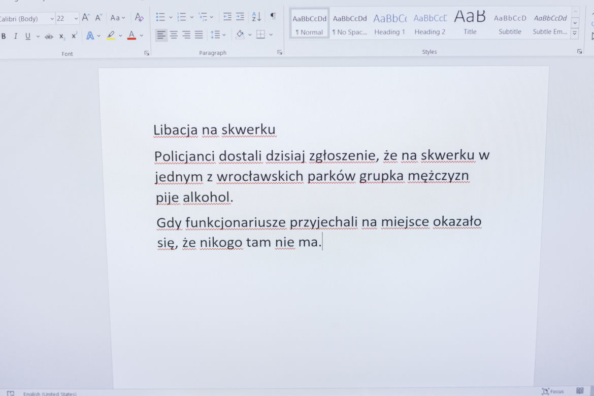 Libacja na skwerku