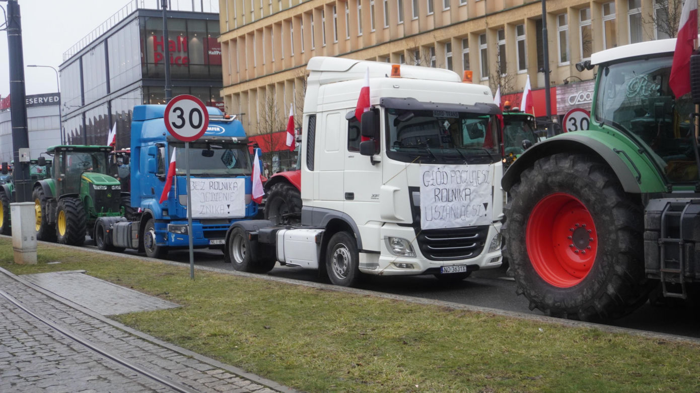 Protest rolników w Olsztynie, 20 lutego