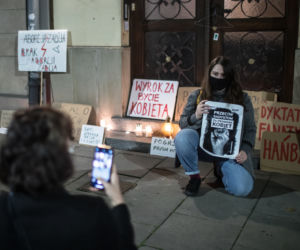 Pogrzeb praw kobiet. Protest po wyroku TK w Krakowie